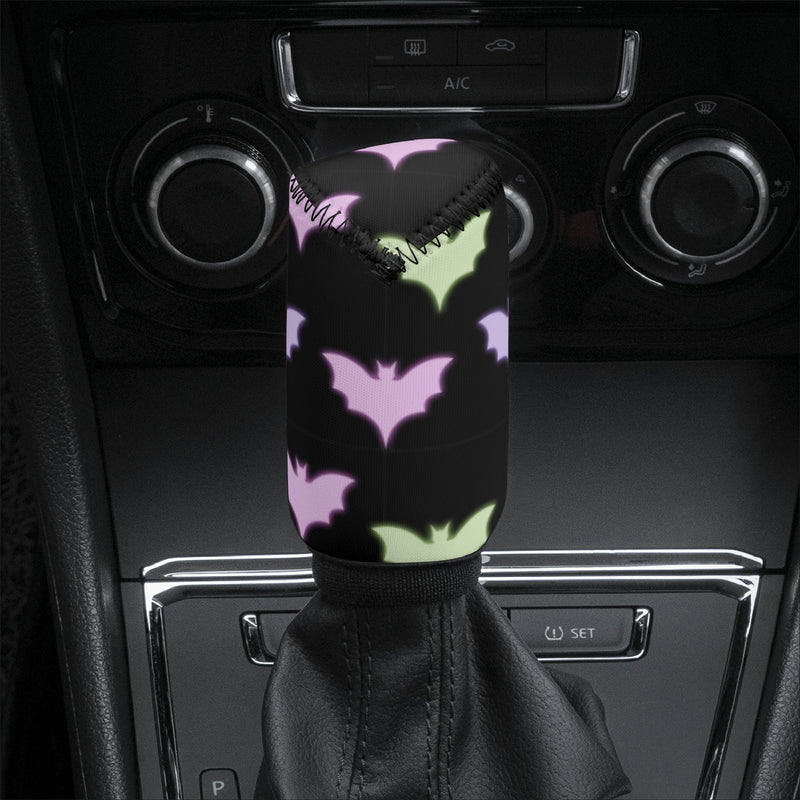 Gear Knob Cover for Cars | Manual or Automatic Transmission stick cover | Car Shifter Gear cover -Pastel Goth Bats