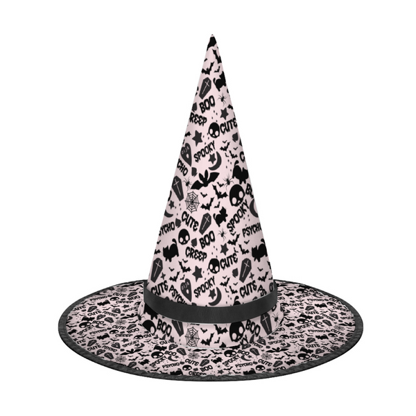 Halloween Witch Hat for Cosplay Parties or Birthday Celebrations- Spooky Boo