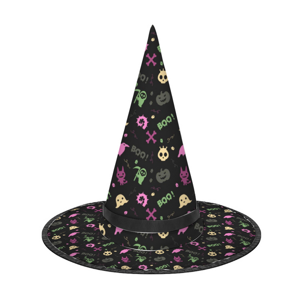 Halloween Witch Hat for Cosplay Parties or Birthday Celebrations- Boo