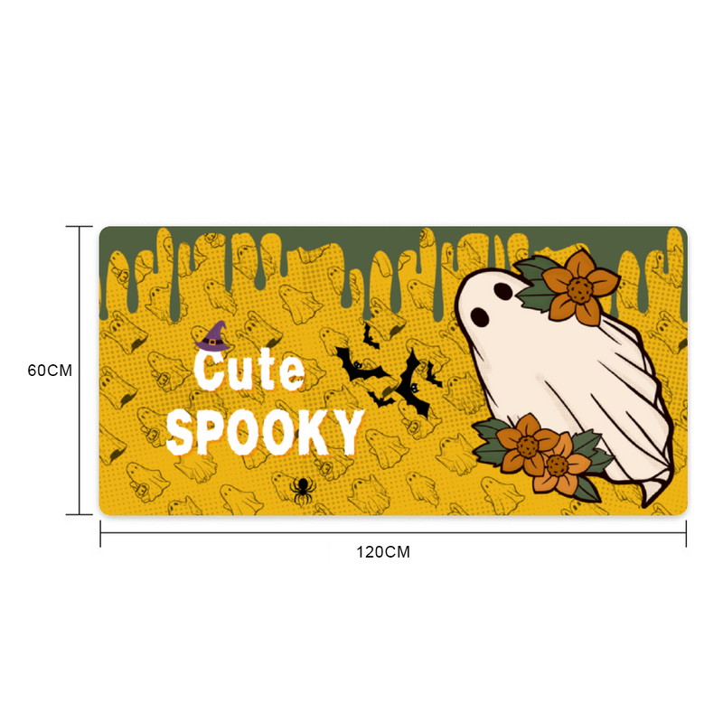 Premium PU Leather Mouse Pads | Non-Slip |Waterproof | Stylish & Durable | Halloween Ghost in a Sheet