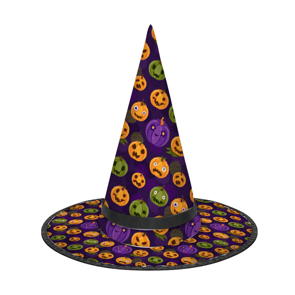 Halloween Witch Hat for Cosplay Parties or Birthday Celebrations-Creepy Pumpkins