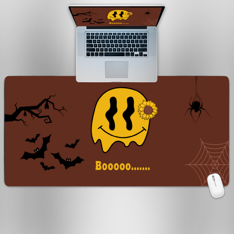 Premium PU Leather Mouse Pads | Non-Slip |Waterproof | Stylish & Durable | Halloween Boo