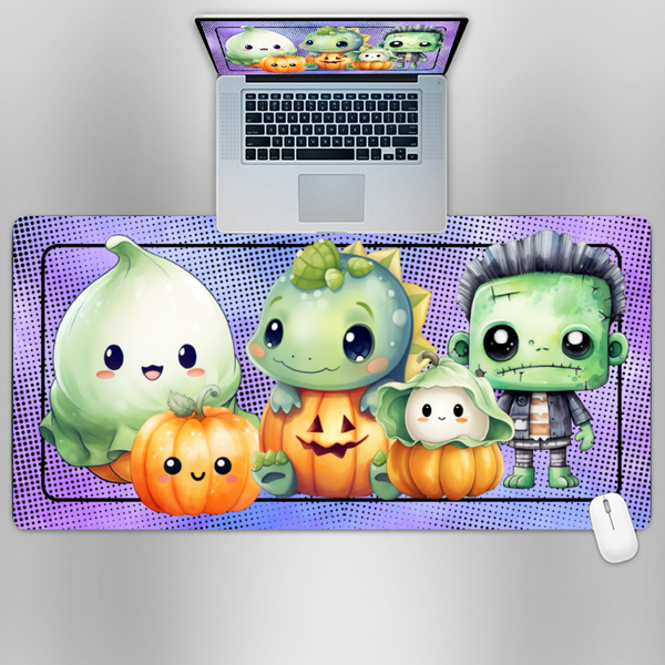Premium PU Leather Mouse Pads | Non-Slip |Waterproof | Stylish & Durable | Frankenstein kid and friends