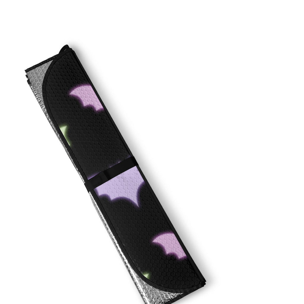 Pastel Goth Bats car sun shade for a cute gothic car interior
