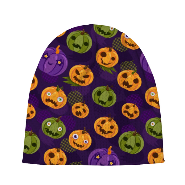 Knitted Beanies for Boys and Girls-Knit Caps for Kids and Young Adults - Cute Halloween Pumpkins