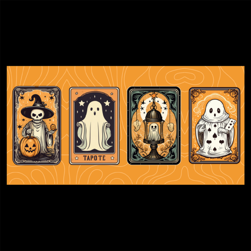 Premium PU Leather Mouse Pads | Non-Slip |Waterproof | Stylish & Durable | Halloween Tarot Cards