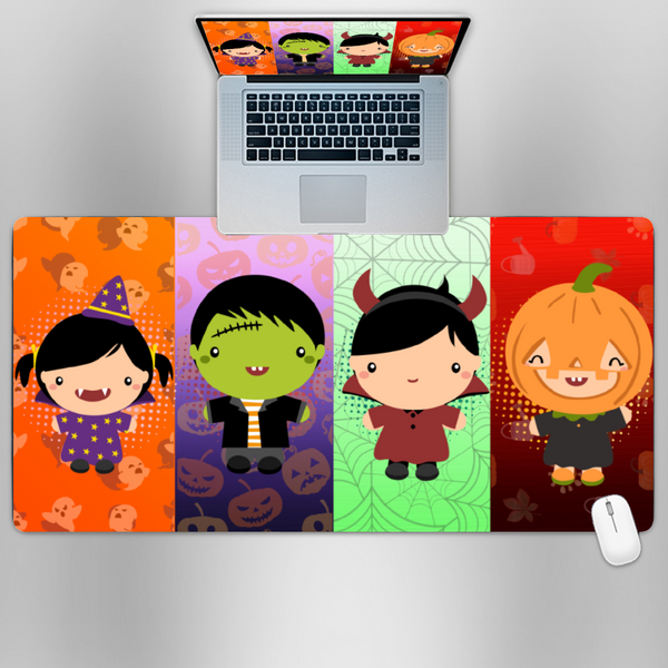 Premium PU Leather Mouse Pads | Non-Slip |Waterproof | Stylish & Durable | Cute Monster Kids