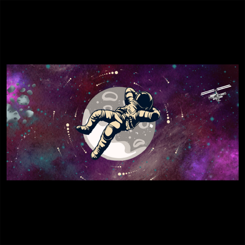 Premium PU Leather Mouse Pads | Non-Slip |Waterproof | Stylish & Durable | Astronaut in Space