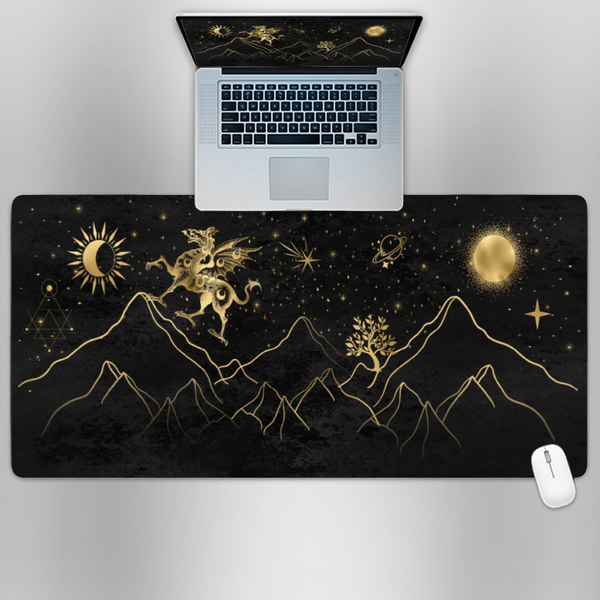Premium PU Leather Mouse Pads | Non-Slip |Waterproof | Stylish & Durable |Acotar mountains