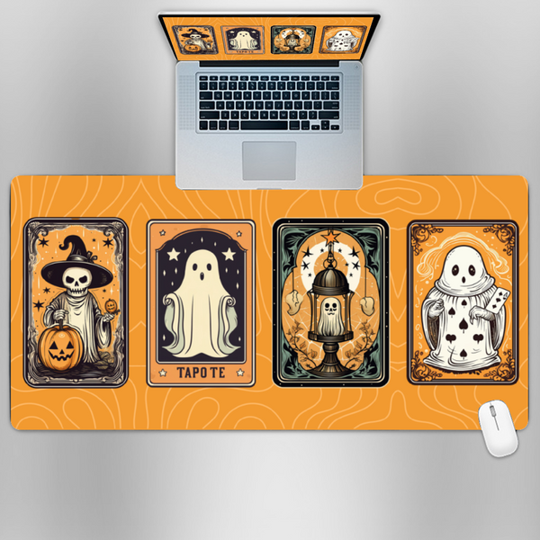 Premium PU Leather Mouse Pads | Non-Slip |Waterproof | Stylish & Durable | Halloween Tarot Cards