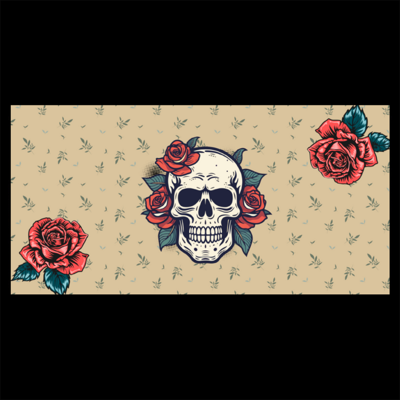 Premium PU Leather Mouse Pads | Non-Slip |Waterproof | Stylish & Durable | Boho Goth Skull